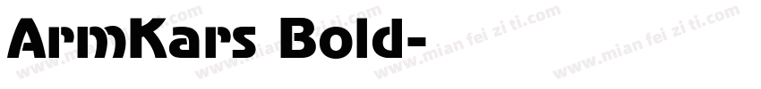 ArmKars Bold字体转换
